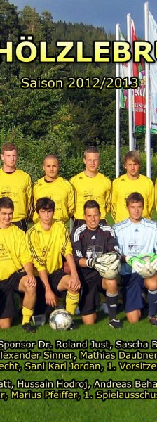 2012-13 1.Mannschaft mit Ballsponsoren